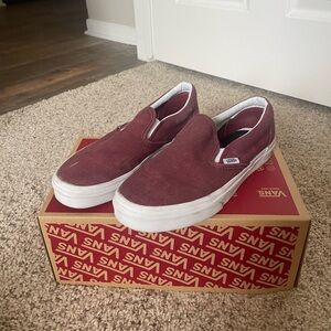 Vans Maroon Slip-ons